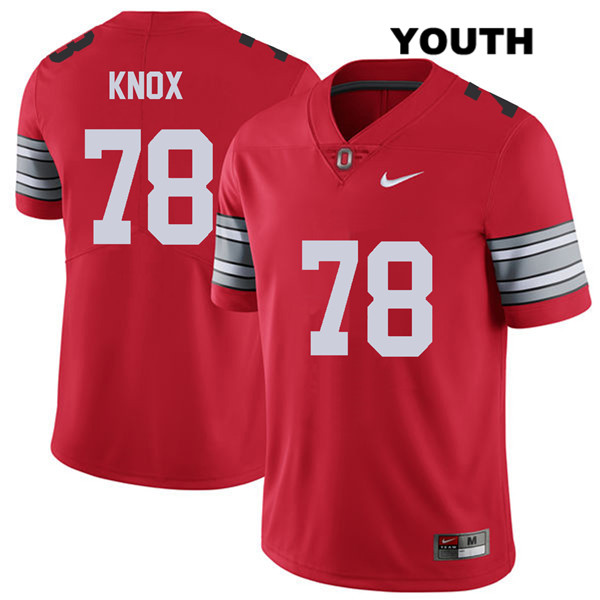 Ohio State Buckeyes Youth Demetrius Knox #78 Red Authentic Nike 2018 Spring Game College NCAA Stitched Football Jersey IT19O03FQ
